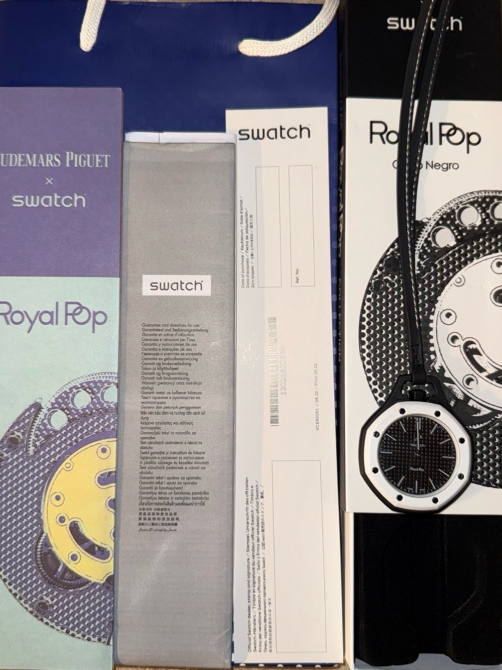 Swatch Royal Pop Black and White Pendant Watch